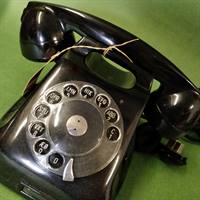 sort drejeskive telefon automatic a/s gammel retro
